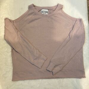 Victoria's Secret Light Pink Cold Shoulder Sweatshirt